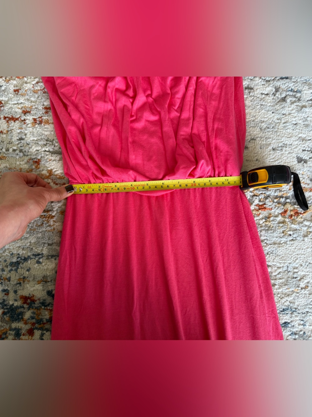 LIKE NEW Go Couture Rose Pink Strapless Maxi Dress S Summer Vacation Resortwear - Picture 6 of 8